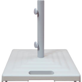 Square Base w/ Wheels For Libra, Cast Aluminum,100 lb. Weight, White