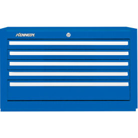 5 Drawer Mechanics Chest, 29"W x 20"D x 16-1/2"H, Blue