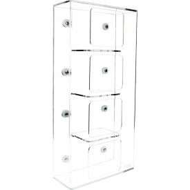 Quadruple Side Loading Glove Box Holder with Magnet, 10-1/4"W x 4-5/8"D x 21-3/4"H