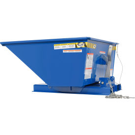 Low-Profile Steel Self-Dumping Forklift Hopper, 5/16 Cu. Yd., 2000 lb. Capacity, Blue