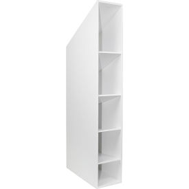 Pipette Storage Bin with 5 Compartments, Magnet Mount, 4-1/2"W x 10"D x 27"H, White