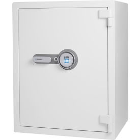 Biometric Fireproof Security Safe, 17-5/16"W x 19-11/16"D x 27-5/8"H, White