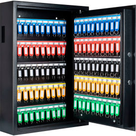 Keypad Wall Key Safe, 100 Keys, 15-5/8"W x 4-3/4"D x 21-5/8"H, Black