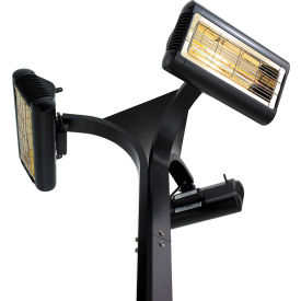 Post Mounted Infrared Heater, Permanent Mount, 6000W, 208/240V, Black