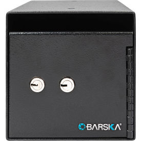 Dual Key Depository Safe, 6"W x 12"D x 6"H, Black