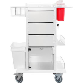 Phlebotomy Pro Mini Cart, 32-3/8"L x 20-1/4"W x 43-1/8"H, White