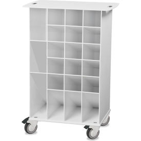 Angled Pipette Cart, 21-1/2"L x 14-1/2"W x 33-1/4"H, White