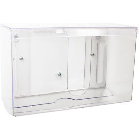Single Dual Paper Towel Dispenser w/ Lid, Wide, Clear