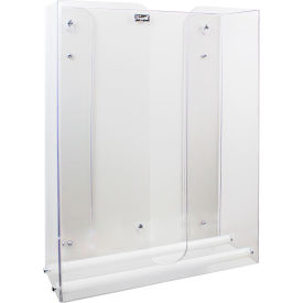 Double Dual Paper Towel Dispenser w/ Gliding Rods, Large, Clear