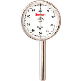 Back Plunger Dial Indicator, .200" Range, 0-100 Dial Face, .001" Graduations