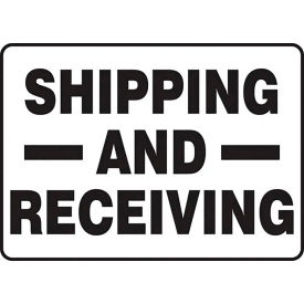 Shipping-And-Receiving Delivery Location Sign, Aluminum, 14" x 20", Black/White
