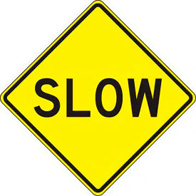 Slow Traffic Sign, EGP Reflective Aluminum, 24" x 24", Black/Yellow