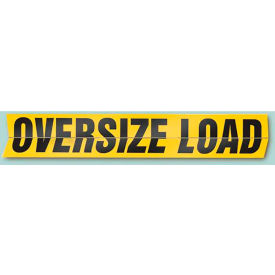 Oversize Load Hinged Transportation Sign, Aluminum, 12" x 72", Black/Yellow