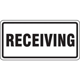 Receiving Traffic Sign, EGP Reflective Aluminum, 12" x 24", Black/White