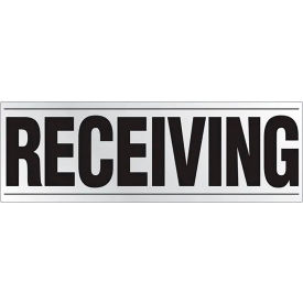 Receiving Traffic Sign, EGP Reflective Aluminum, 24" x 72", Black/White