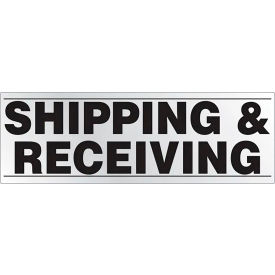 Shipping & Receiving Traffic Sign, EGP Reflective Aluminum, 24" x 72", Black/White