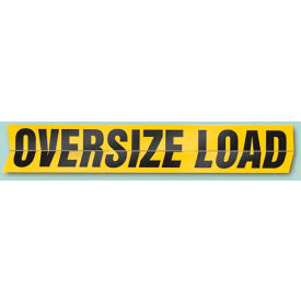 Oversize Load Hinged Transportation Sign, Aluminum, 18" x 84", Black/Yellow