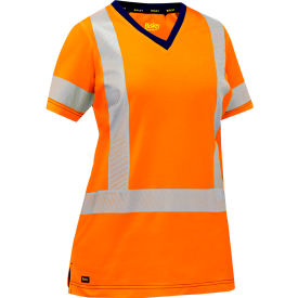 Women's Short Sleeve T-Shirt, Class 2, Size L, Hi-Vis Orange