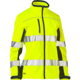 Women's Contoured Softshell Jacket, XL, Hi-Vis Yellow