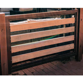 Parklet Extension with 2 Panels, Solid Wood Panel Insert, 78"L x 78"W x 42"H