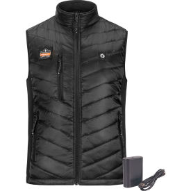 N-Ferno 6495 Rechargeable Heated Vest with Battery Power Bank, S, Black