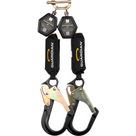 Guardian CR5 Self-Retracting Lifeline, Twin-Leg, HMPE Webbing, Aluminium Rebar Hook
