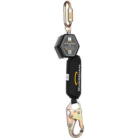 Guardian Self-Retracting Lifeline, Single-Leg, HMPE Webbing, Steel Snap Hook, 6'L