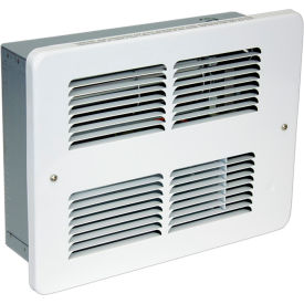 Forced Air Wall Heater, C-Frame Motor, 750/1500W, 120V, White