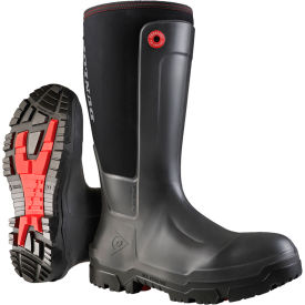 Snugboot WorkPro Full Safety Knee Boots, Cleated Outsole, Composite Toe, Size 12, 16"H, Black