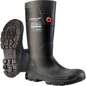 Full Safety Knee Boots, Steel Toe, Size 4, Charcoal