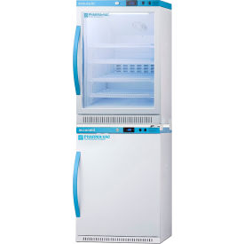 24" Wide Refrigerator & Freezer Combination, Glass/Solid Door, 9.88 Cu. Ft. Capacity, White