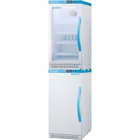 20" Wide Refrigerator & Freezer Combination, Left Hinge, Glass/Solid Door, 5.3 Cu. Ft. Capacity, White