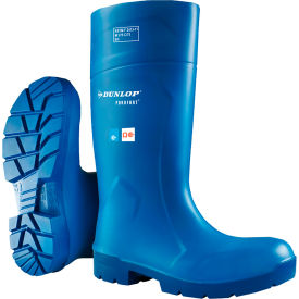 FoodPro Purofort Multi Grip Safety Boots, Cleated Outsole, Steel Toe, Size 7, 14"H, Blue