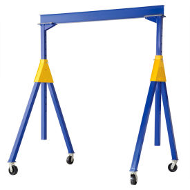 Adjustable Height Steel Knockdown Gantry Crane, 8000 lb. Capacity, 15'W x 14-15/16'H