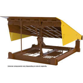 Pull Chain Mechanical Dock Leveler, 50"L x 74"W, Steel, 20,000 lb. Capacity