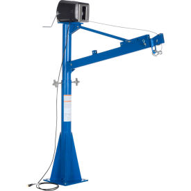 AC Powered Jib Crane, 1500 lb. Capacity, 66-134"H Span, 73-5/16"H Under Beam