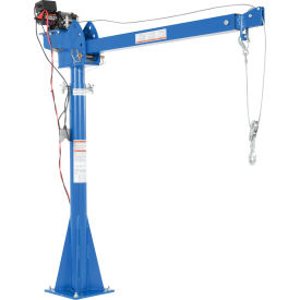 DC Powered Jib Crane, 2,000 lb. Capacity, 87-1/4"H Span, 106-1/2"H Under Beam