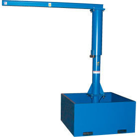 Portable Jib Crane With Empty Base, 500 lb. Cap, 135-1/8"H Span, 120-3/16"H Under Beam