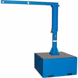 Portable Jib Crane With Filled Base, 500 lb. Capacity, 112-1/8" Span, 120-1/16" Under Beam