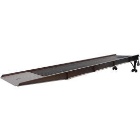 Steel Forklift Yard Ramp, Overlap, 360"L x 90-3/8"W x 46"H, 20,000 lb. Capacity