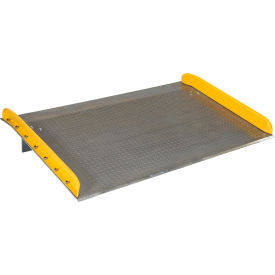 Aluminum Dock Board with Steel Safety Curb, 72"W x 48"L, 15000 lb. Capacity