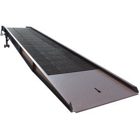 Steel Forklift Yard Ramp, Overlap, 432"L x 102-3/8"W x 46"H, 30,000 lb. Capacity