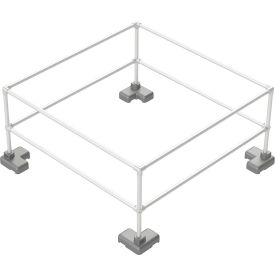 Dome Railing Kit For Skylight Protection, 96"L x 96"W x 42"H, Gray
