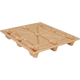 Open Deck Nestable Pallet, Recycled Presswood, 40-1/4"L x 48-1/4"W, 2000 lb. Dynamic Capacity, Brown