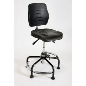 Industrial Workbench Multi-Task Chair, Polyurethane, Black