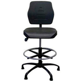 Production Workbench Chair, Polyurethane, Black