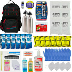 12 Day Shelter in Place Emergency Survival Kit, 2 Person Backpack, 38 Pieces