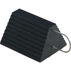 Wheel Chock with Handle, Rubber, 8"L x 7-7/8"W x 6"H