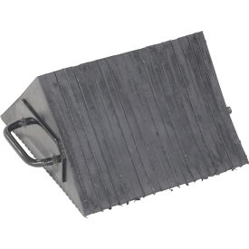 Wheel Chock with Grip, Rubber, 10-1/8"L x 12-3/8"W x 5-1/2"H
