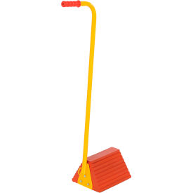 Wheel Chock with Handle, Rubber, 8"L x 18"W x 37-1/8"H